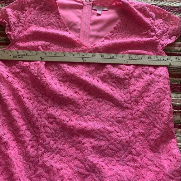 Lilly Pulitzer Sun-kissed Pink Erica Jungle Lace Shift Dress Size Large - Picture 5 of 8